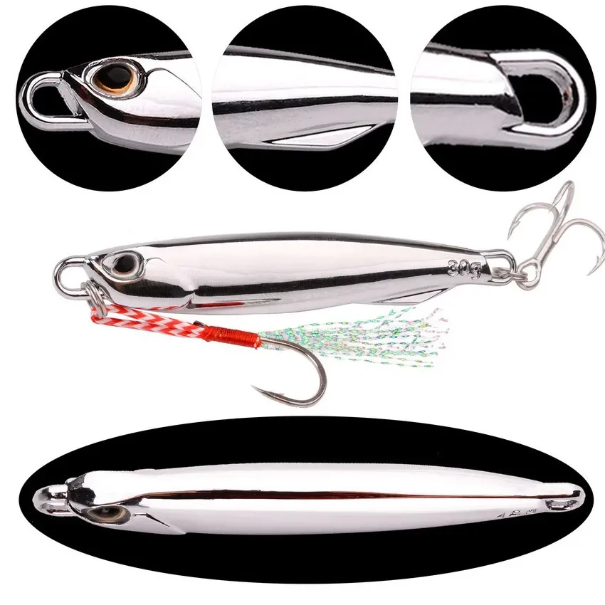 15g Silvery Metal Jig Lure for Sea Fishing - Saltwater Bass Tackle Bait - Image 4