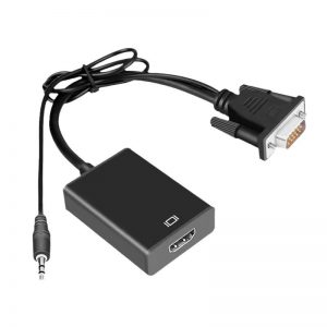 High-Quality Black Audio Cable for Laptop and Monitor Connection
