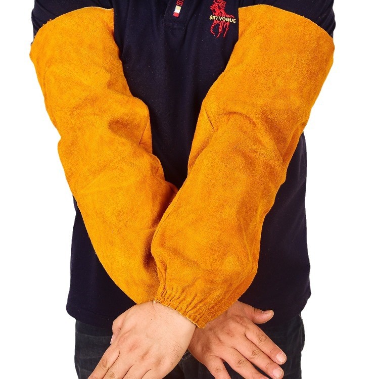 Durable Real Cowhide Welding Sleeve Cap - Anti-scald, Elastic Protection - Image 2