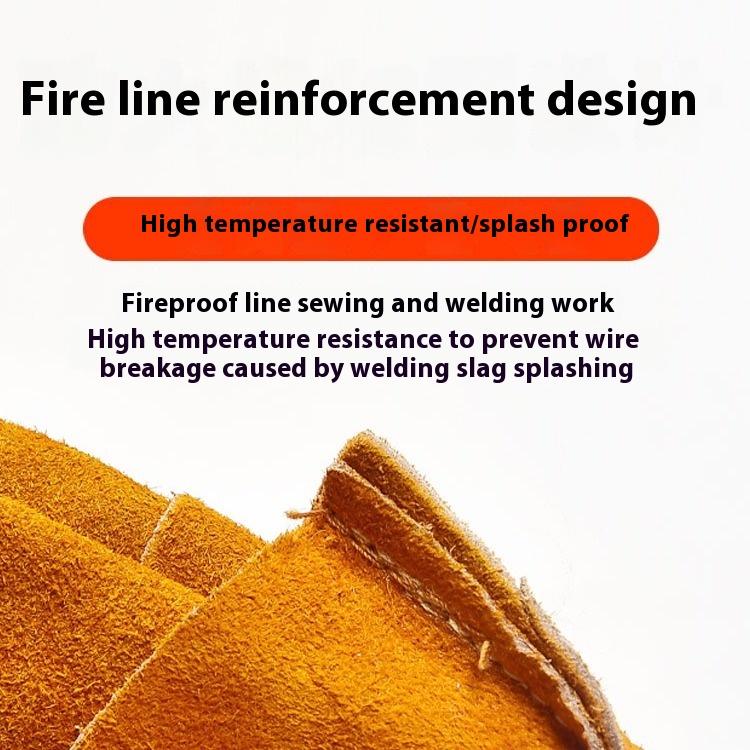 Durable Real Cowhide Welding Sleeve Cap - Anti-scald, Elastic Protection - Image 3