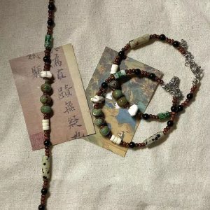 Exquisite Double Circle Beaded Bracelet - Unique Niche Jewelry Piece