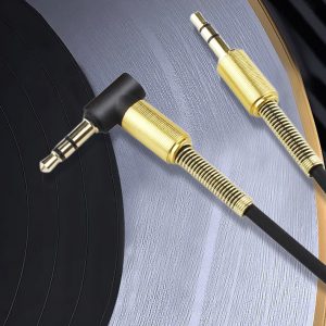 35mm Spring Elbow 35 Male-to-Male Retractable Audio Cable for Car Audio Systems