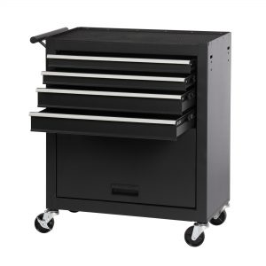 4-Drawer Rolling Toolbox with 4-Wheel Design for Easy Mobility and Storage