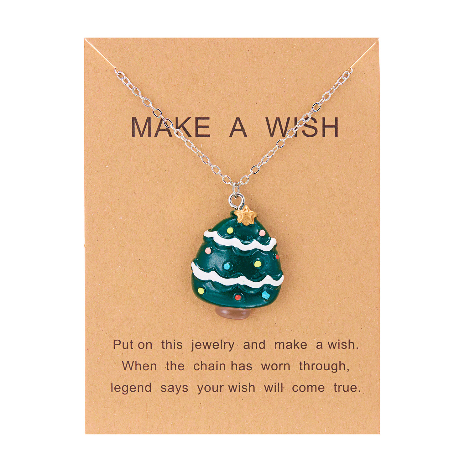 Adorable Cartoon Resin Necklace Featuring Christmas Snowman & Santa Claus Pendant - Clavicle Chain Jewelry for Women - Image 3