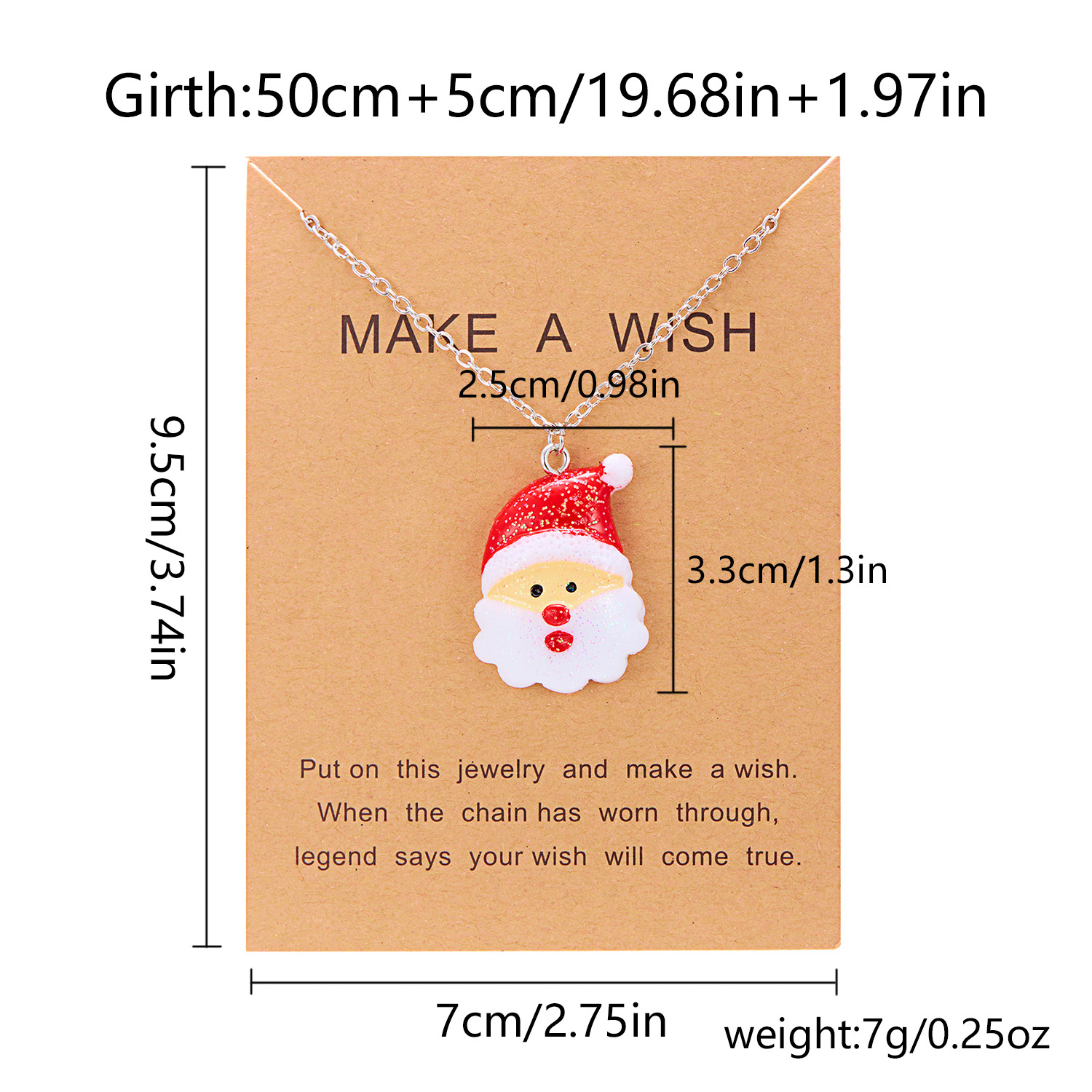 Adorable Cartoon Resin Necklace Featuring Christmas Snowman & Santa Claus Pendant - Clavicle Chain Jewelry for Women - Image 15