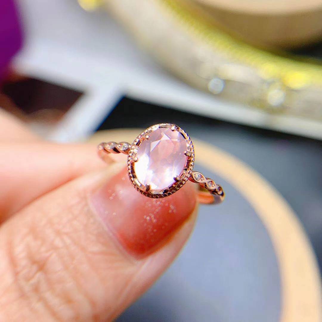 Carved High Definition Color Gemstone Women's Jewelry Ring and Pendant Set - Image 2