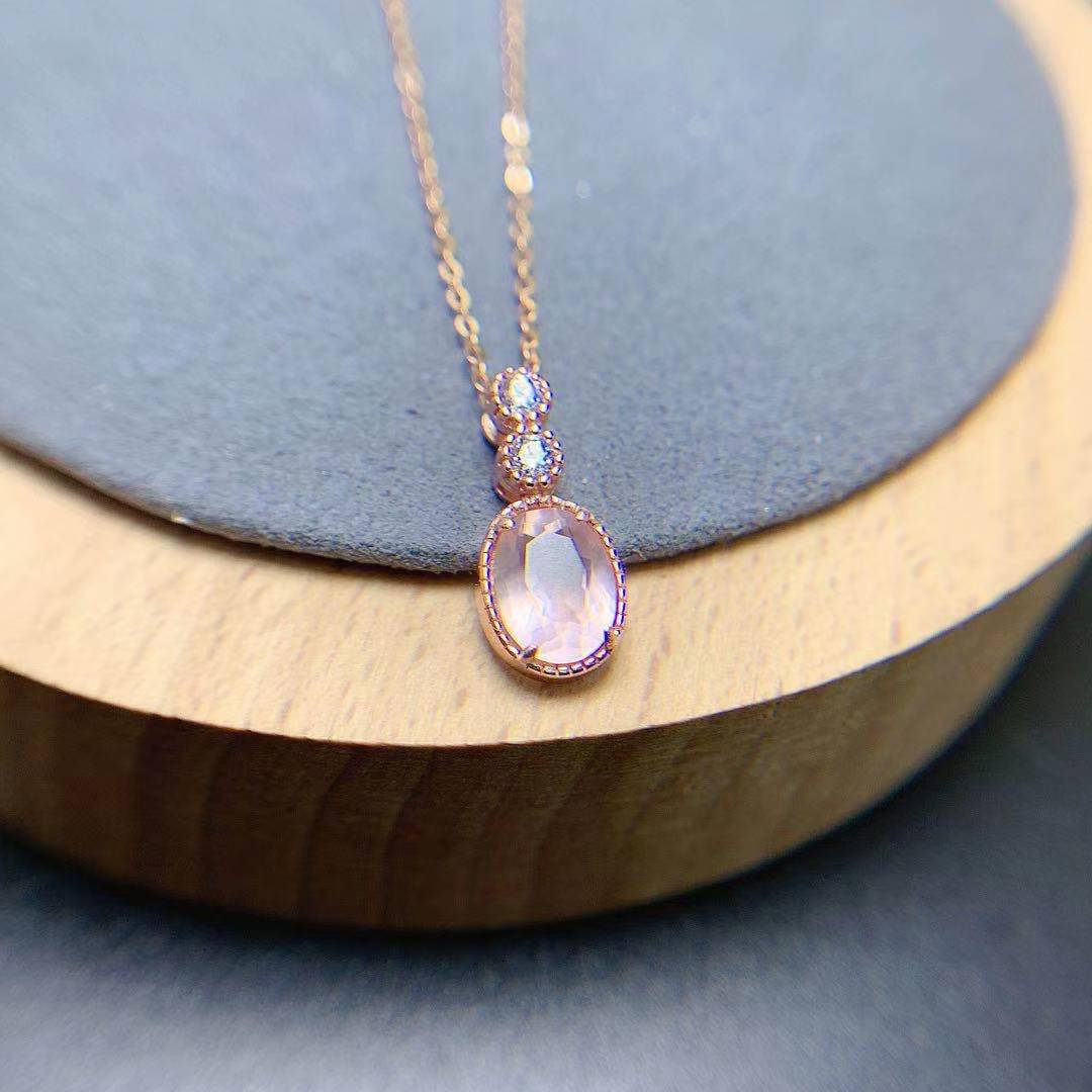 Carved High Definition Color Gemstone Women's Jewelry Ring and Pendant Set - Image 3