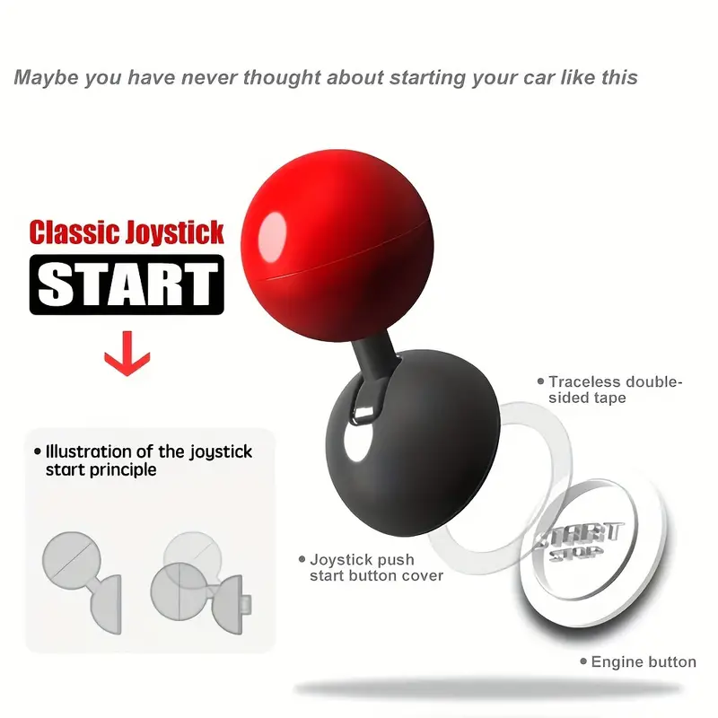 Push Start Button Cover Protector - Joystick Car Engine Start/Stop Accessories, Funny Ignition Button Decorations for Cool Car Interior Decor, One-Touch Starter Cover - Image 4