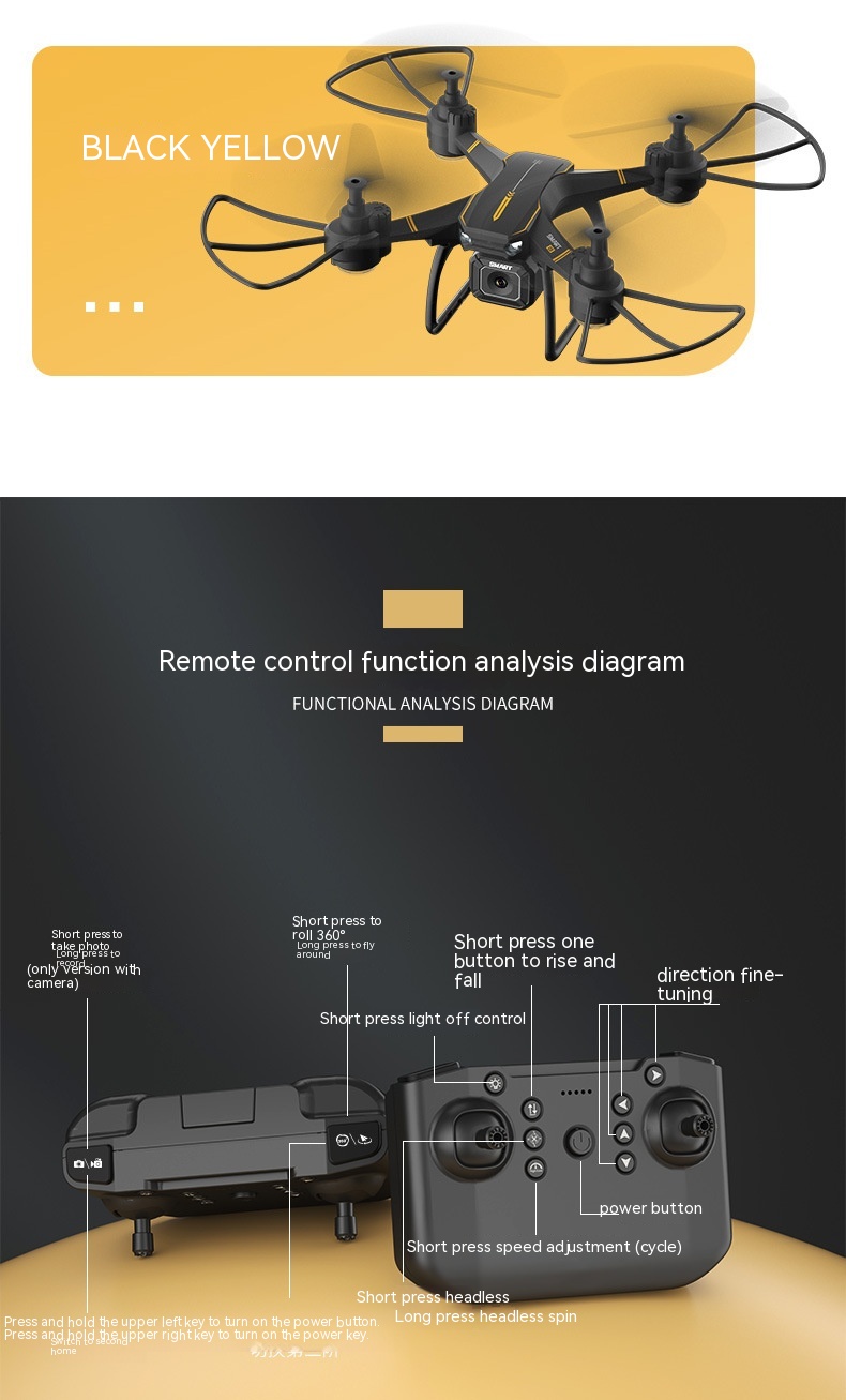 Third-Order Remote Control HD Aerial Photography Drone Toy - Image 9