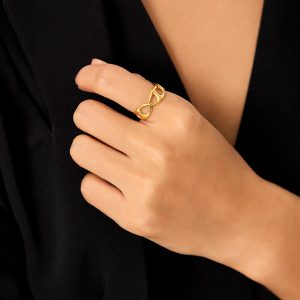 Stylish European and American Personalized Simple Women's Ring