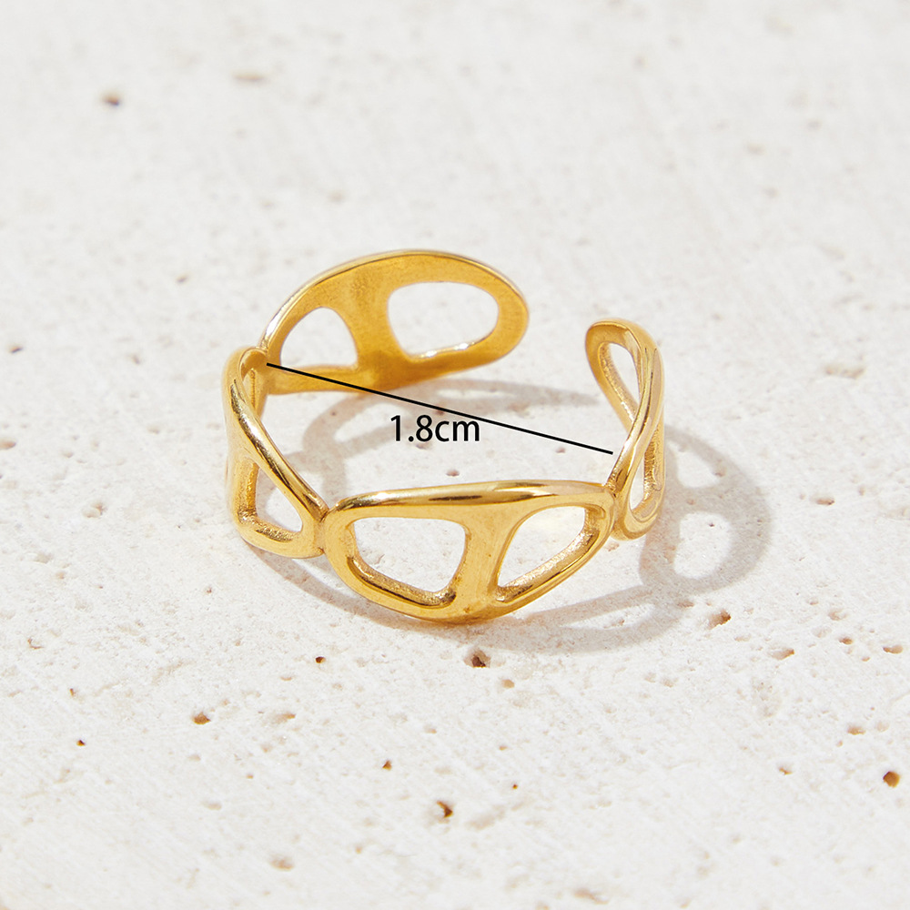 Stylish European and American Personalized Simple Women's Ring - Image 2