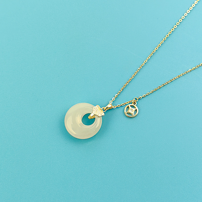 520 Gift Hetian Jade Necklace for Women - 925 Silver Jewelry - Image 4