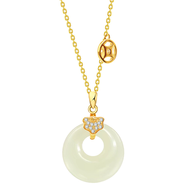 520 Gift Hetian Jade Necklace for Women - 925 Silver Jewelry - Image 6