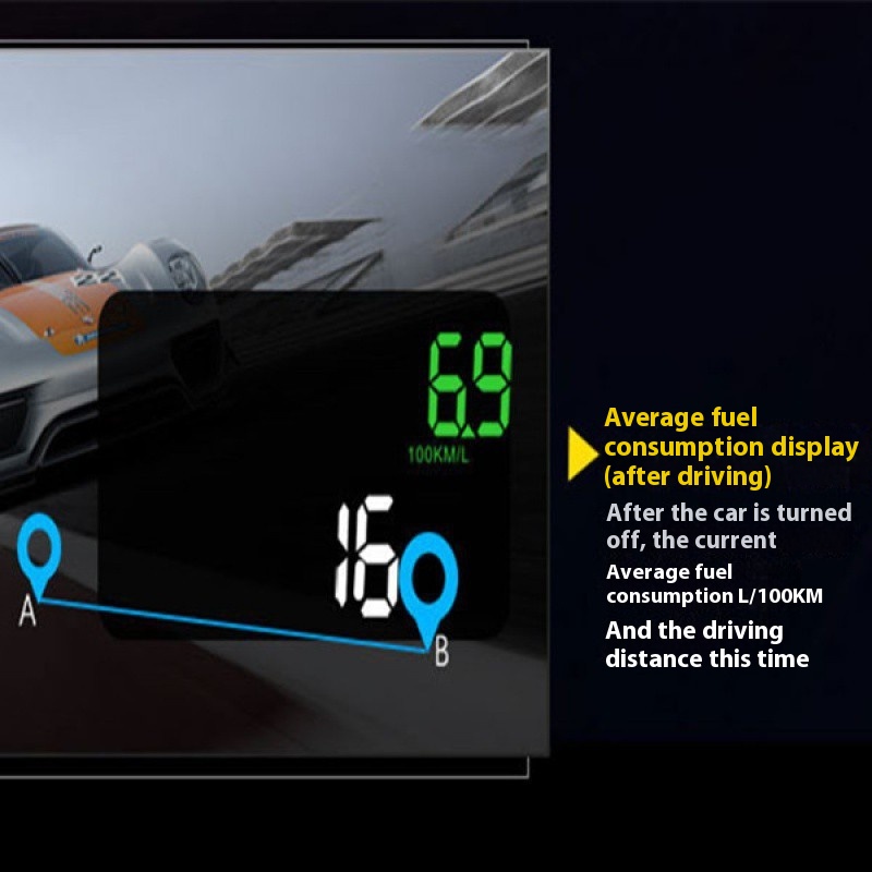Car Mounted HUD Head-Up Display for Fuel Consumption & Voltage Projection - Image 5