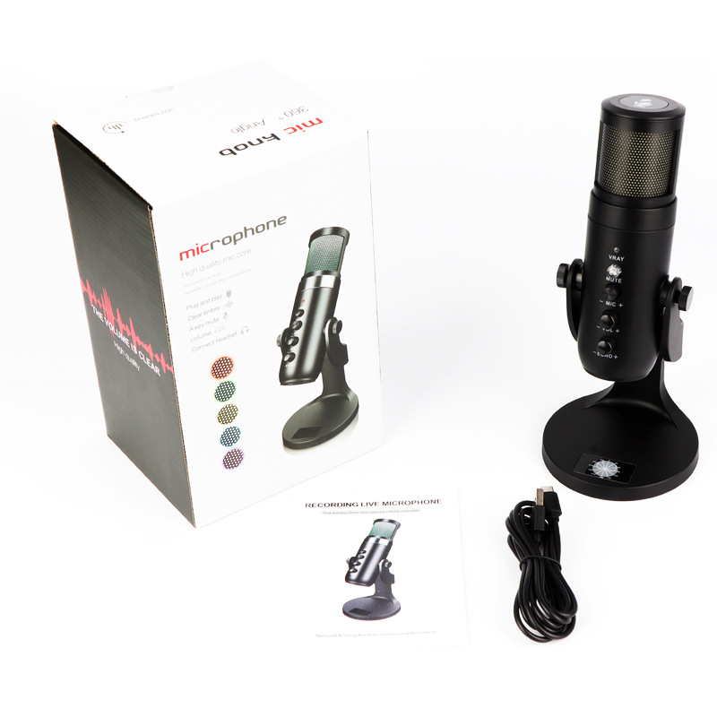 RGB Colorful Breathing Ambient Light USB Condenser Microphone for Stunning Audio - Image 13