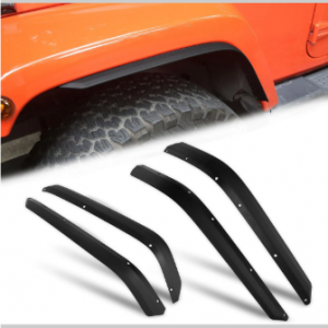 Front and Rear Fender Flares for 2007-2018 Wrangler JK JKU - Durable Off-Road Wheel Flare Liners (4 PCS)