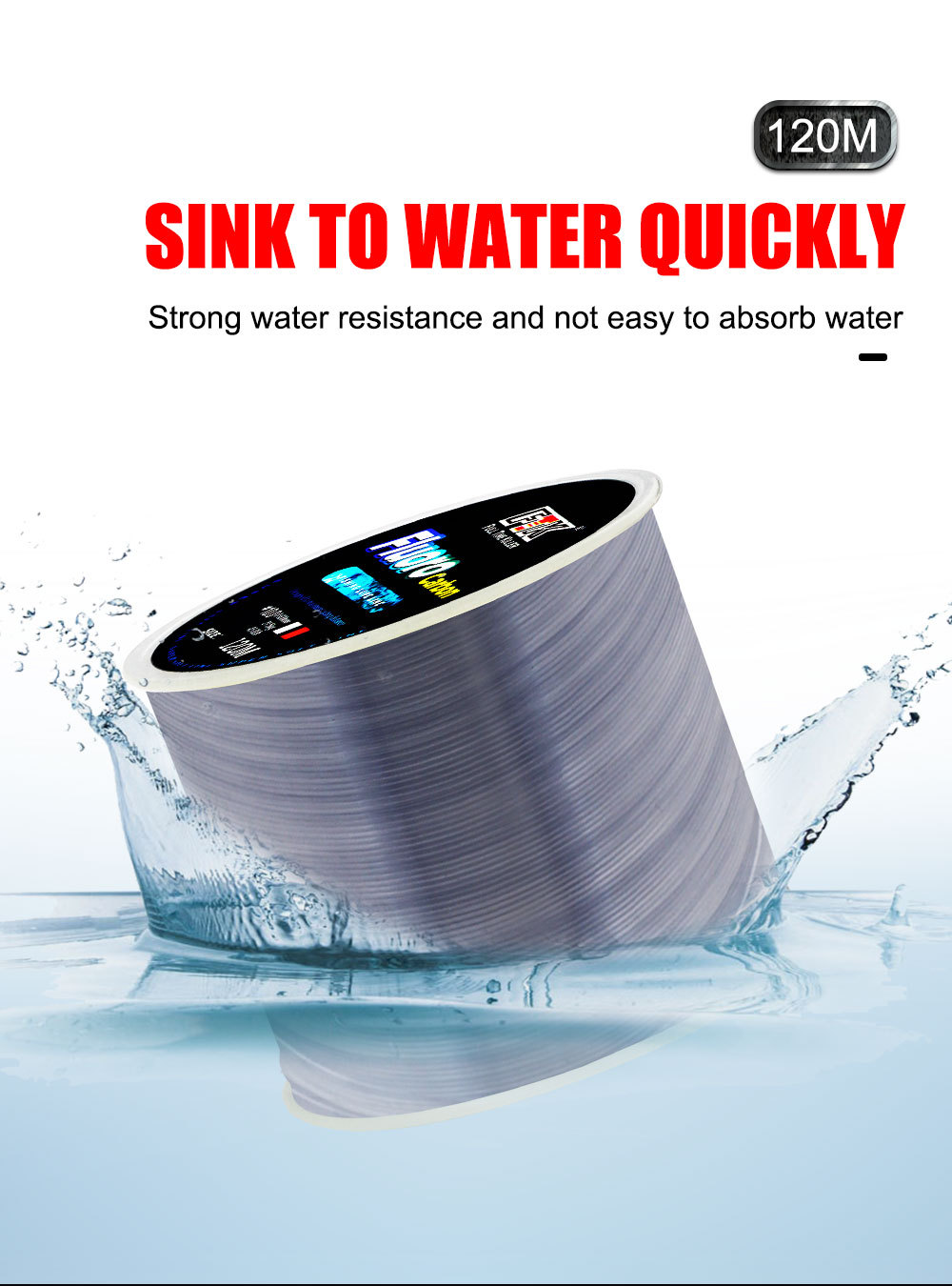 Nylon Thread Multicolor Fishing Line - 120 M for Versatile Fishing Adventures - Image 10