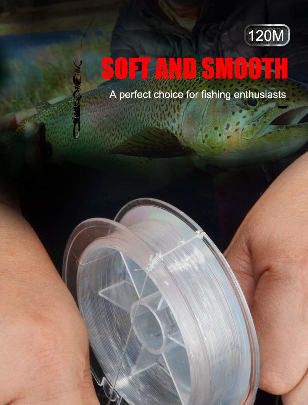 Nylon Thread Multicolor Fishing Line - 120 M for Versatile Fishing Adventures - Image 13