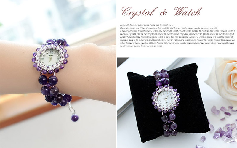 Elegant Amethyst Ladies Watch - Stylish Timepiece for Every Occasion - Image 2