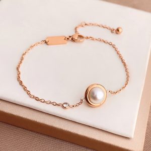 Japanese and Korean Minimalist Lucky Pearl Bracelet for Elegant Style