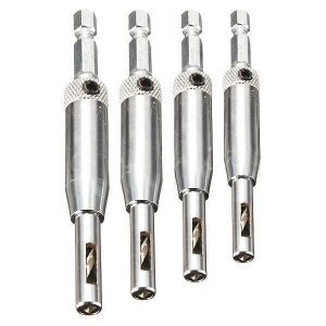 4Pcs Self-Centering Hinge Drill Bits Set for Doors and Cabinets