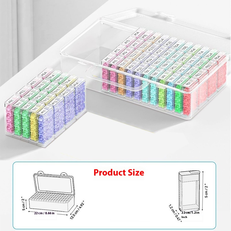 Portable Transparent Bead Drill Classification Box with Beaded Storage - Image 4