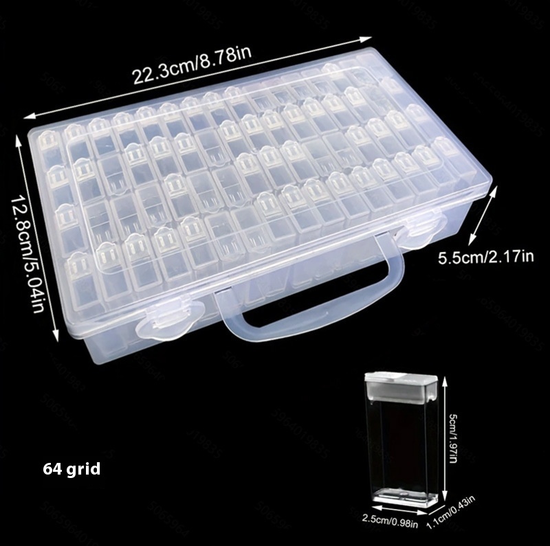Portable Transparent Bead Drill Classification Box with Beaded Storage - Image 7