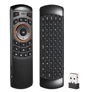 Docooler Mini 2.4GHz Wireless QWERTY Keyboard Air Mouse Remote Control with 6 Axis Gyroscope for Mini PC and TV Box