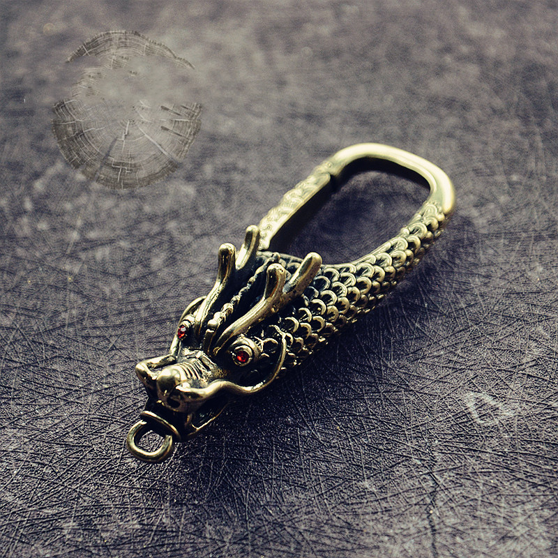 Chinese Style Pure Copper Faucet Keychain - Elegant Copper Decoration - Image 8