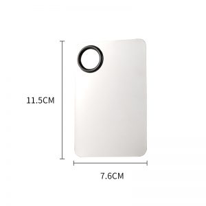 Professional Stainless Steel Makeup Mixing Palette with Spatula - Ideal Tool for Cosmetic Artists and Beauty Salons, Perfect for Color Cream and Nail Art Mixing