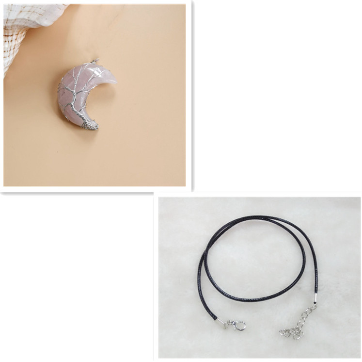 Handmade Moon Natural Stone Amethyst Tree of Life Necklace - Fortune Tree Design - Image 21