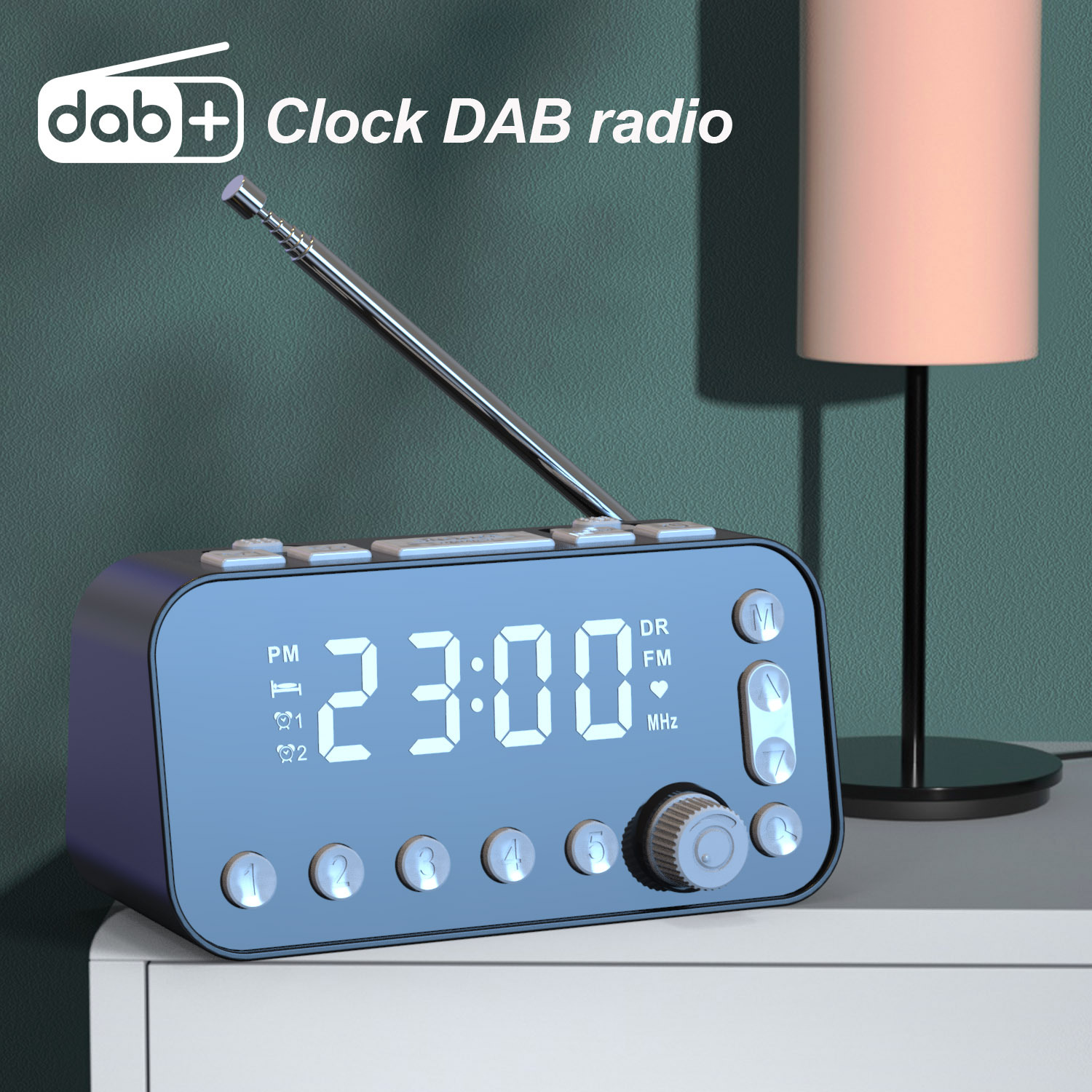 Enhanced DAB Bedside Alarm Clock with Antenna Upgrade Version - Image 4