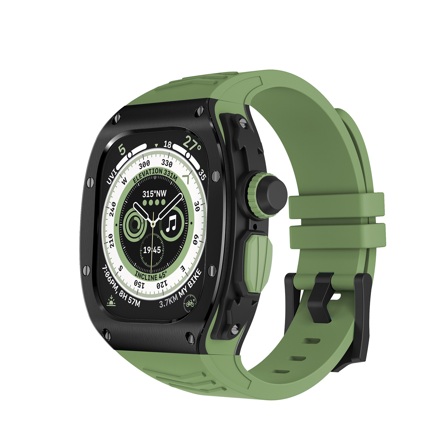 Original Ultra8 49 Watch Strap - Clear Stainless Steel & Silicone Design