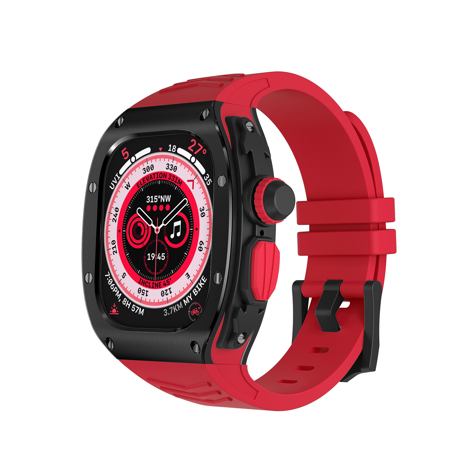 Original Ultra8 49 Watch Strap - Clear Stainless Steel & Silicone Design - Image 12