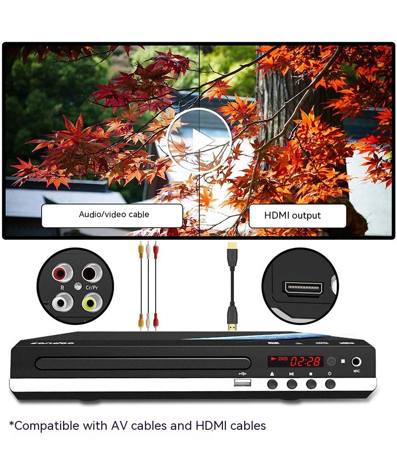 Student Household VCD HD Eye Care Disc Player for Safe Viewing - Image 3