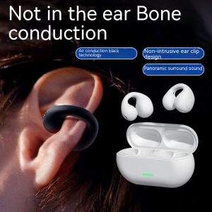Wireless Ear Clip Bluetooth Headset TWS - Comfortable Bone Conduction Wear for Sports, 5.3 Bluetooth Technology