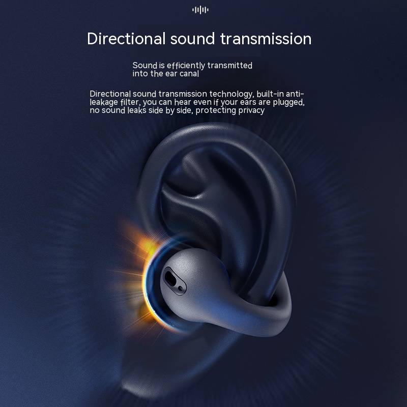 Wireless Ear Clip Bluetooth Headset TWS - Comfortable Bone Conduction Wear for Sports, 5.3 Bluetooth Technology - Image 2