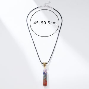 Vintage Reiki Healing Energy Crystal Pendant - Natural Stone Yoga Meditation Necklace - 7 Chakra Spiritual Jewelry Amulet