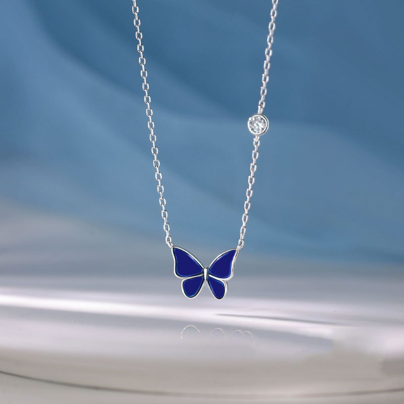 S925 Silver Color-Changing Butterfly Necklace - Trendy Novelty Jewelry - Image 4
