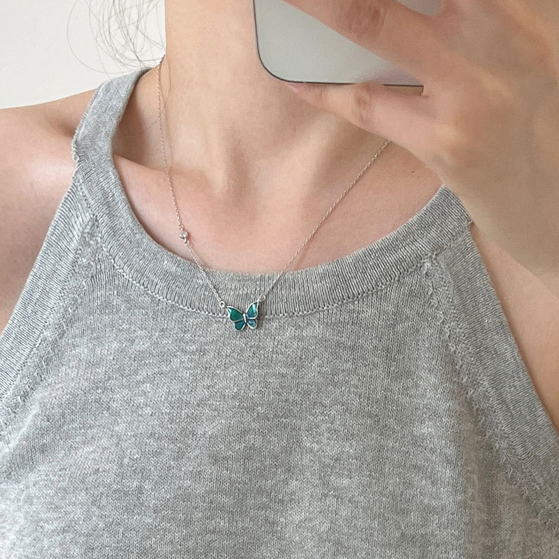 S925 Silver Color-Changing Butterfly Necklace - Trendy Novelty Jewelry - Image 8