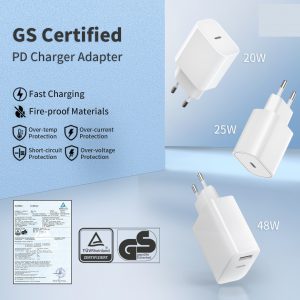 GRS GS Certified 20W European Standard Fast Charge Charging Plug - Efficient & Reliable