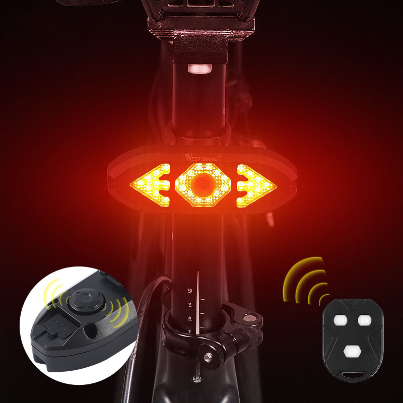 Rechargeable Smart Remote Control Turn Signal Tail Light with Horn for Night Mountain Biking - Image 2