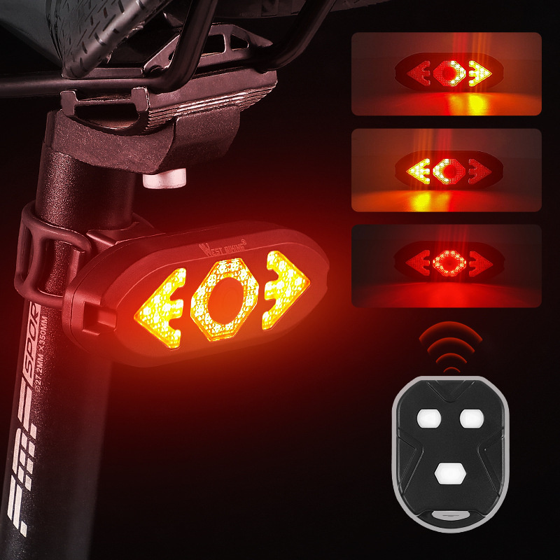 Rechargeable Smart Remote Control Turn Signal Tail Light with Horn for Night Mountain Biking - Image 4