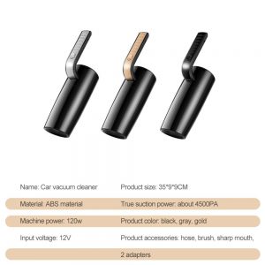 High Power 120W Handheld Car Vacuum Cleaner - Strong Suction for Wet & Dry Cleaning