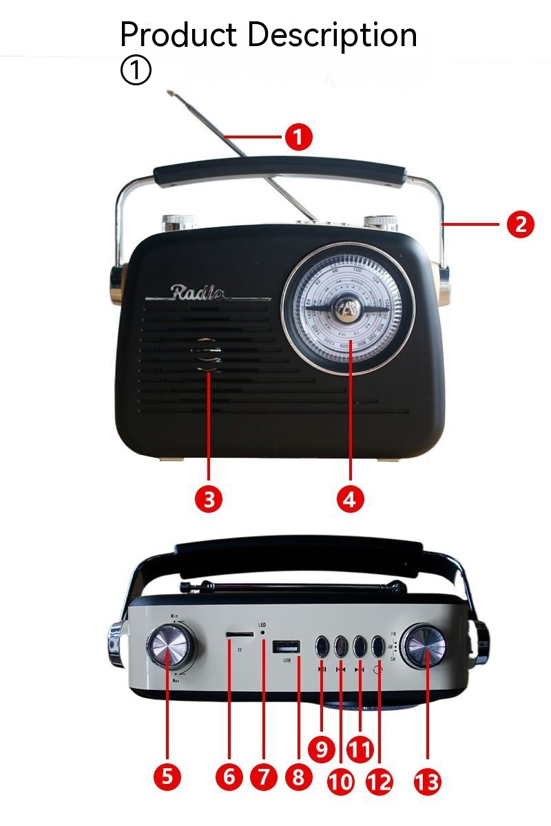 Powerful Portable Radio with Strong Stereo Speaker Signal - Image 2