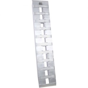 Heavy-Duty Loading Ramps with Top Hook for Motorcycles & Tractors - Universal 60" x 12" Aluminum Ramps, 6600 LBS Capacity, 1 Pair, Silver