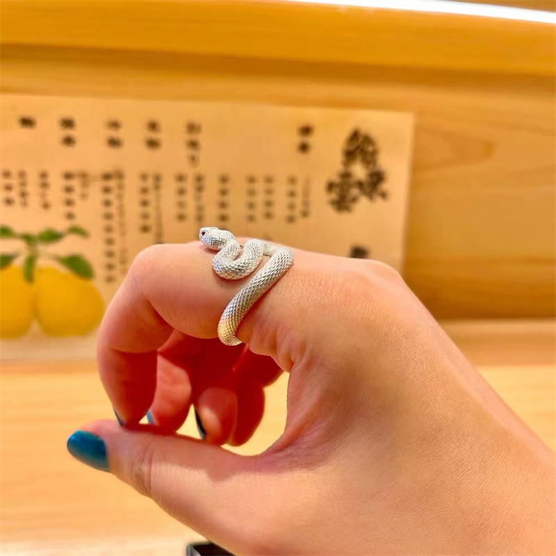 Stylish Adjustable Snake Ring for Men & Women | Exquisite Punk Black & White Rattlesnake Couple Ring | Gothic Luxury Fashion Jewelry Gift - Image 14