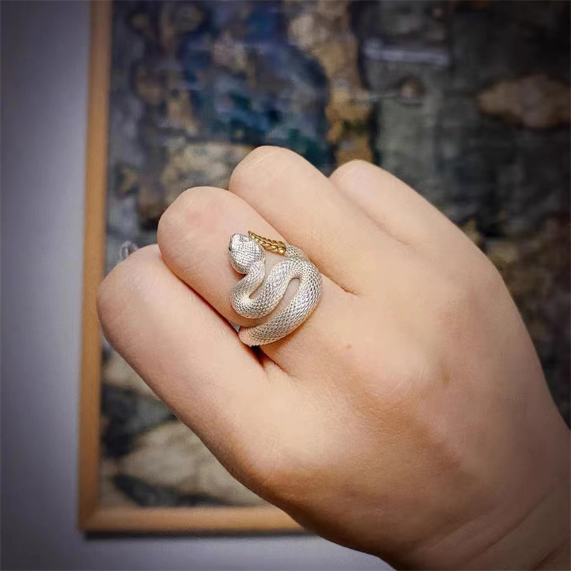 Stylish Adjustable Snake Ring for Men & Women | Exquisite Punk Black & White Rattlesnake Couple Ring | Gothic Luxury Fashion Jewelry Gift - Image 15