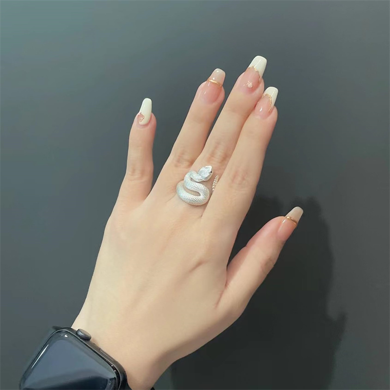 Stylish Adjustable Snake Ring for Men & Women | Exquisite Punk Black & White Rattlesnake Couple Ring | Gothic Luxury Fashion Jewelry Gift - Image 16