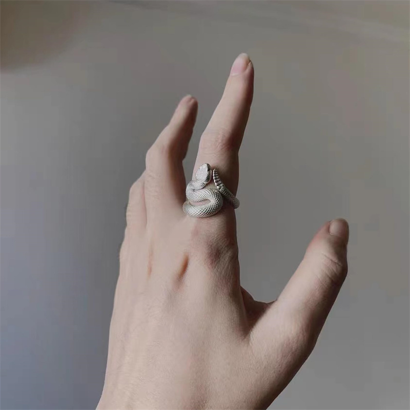 Stylish Adjustable Snake Ring for Men & Women | Exquisite Punk Black & White Rattlesnake Couple Ring | Gothic Luxury Fashion Jewelry Gift - Image 17